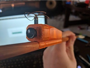 fpv flèche passe-temps tir à l'arc arbalète caméra support de longbow arc recurve 3d print model - Mito3D