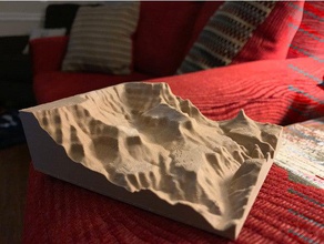 grand canyon bright angel point terrain map sculptures 3d print model - Mito3D
