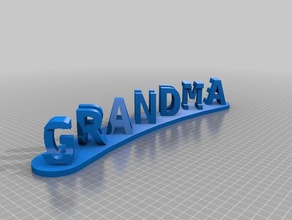 grandmajuannie signos logotipos personalizado 3d print model - Mito3D