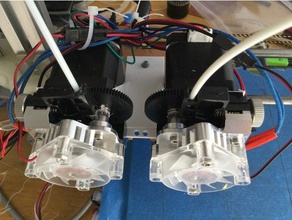 bukobot taşıma aparatı iki e3d titan aero ekstruderler yazıcı parçaları 3d print model - Mito3D