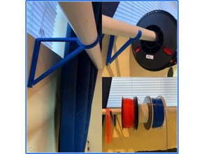 filament spool holder minimalist wall hanger 3d printer accessories 3d print model - Mito3D