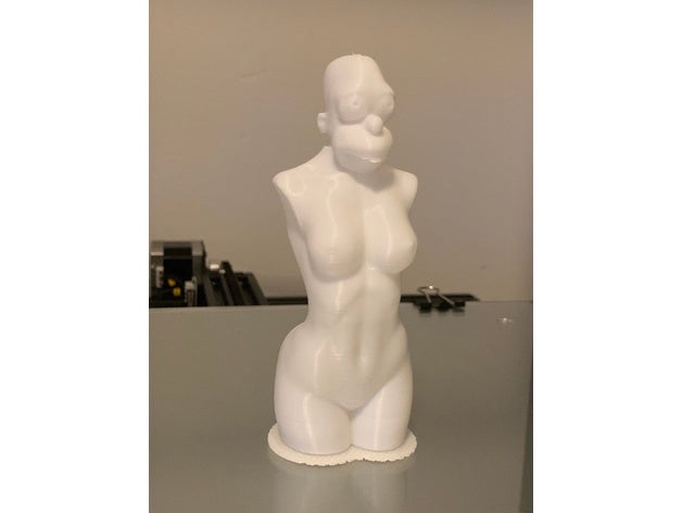 sexy homero torso 3d la impresión homer simpson 3D print model - Mito3D