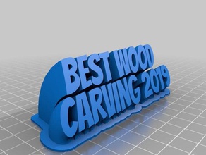 melhor escultura em madeira de 2019 office personalizado 3d print model - Mito3D