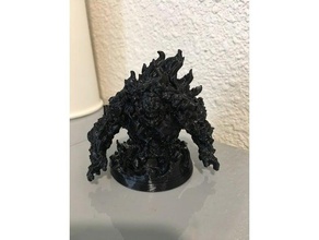 magma elemental base toy game accessories dd dnd lava miniature monster 3d print model - Mito3D
