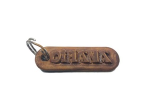 oihana personalized keychain embossed letters keychains 3d print model - Mito3D