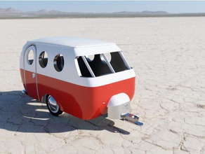 lego friends vw caravan trailer playsets bus 3d print model - Mito3D