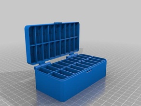 v2 özel menteşeli kutumu organizasyon 3d print model - Mito3D