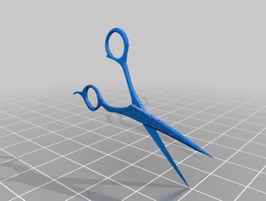 gothic detailed scissors art pattern vines 3d print model - Mito3D