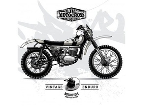 vintage motocross Schlüsselanhänger Fahrzeuge 3d print model - Mito3D