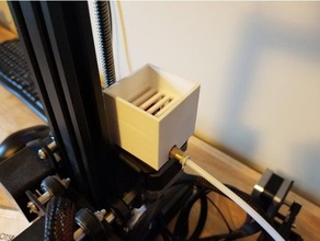 ender 3 pro extruder drybox 3d printer accessories desiccant dessicant holder dessiccant ender3 ender3pro 3d print model - Mito3D
