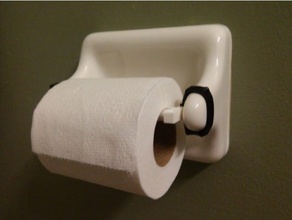 tp extender v2 bathroom quick change toilet paper holder roll 3d print model - Mito3D