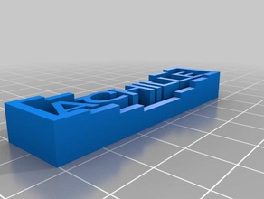 targhetta achille lernen angepasst 3d print model - Mito3D