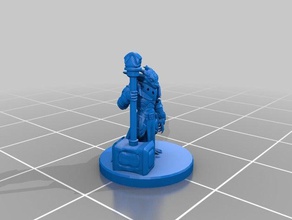 kobold fighterpaladin miniature toy game accessories 3dprintable dungeons dragons tabletop warrior 3d print model - Mito3D