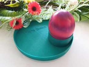 heureux easteregg plat cuisine à manger la coquille de l'œuf eierteller frohe ostern kche matern3dde 3d print model - Mito3D