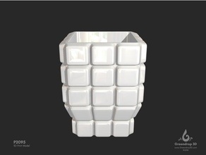cubo mini vaso decoração 3dprint 3dprinting greendrop3d pote 3d print model - Mito3D