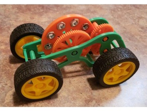 volante do carro movido mecânico brinquedos 3d print model - Mito3D