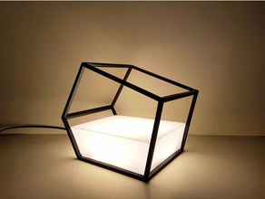 geometric lamp decor led strip light lighting 3d print model - Mito3D