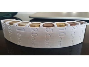 le détenteur de la pièce inline l'ue les pièces monnaie badges coinholder euro en 3d print model - Mito3D