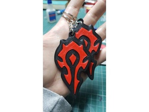 horde keychain solid 2 colors accessories 3d print model - Mito3D