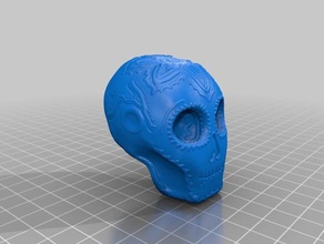 sugar skull art 3d print model - Mito3D