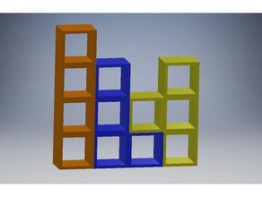 tetris themed shelves organization 3d print model - Mito3D