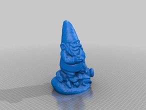 smoking gnome modded hat sculptures garden lawn 3d print model - Mito3D