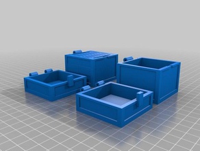 minecraft 16 micro sd card chest 3d printing storage 3d print model - Mito3D