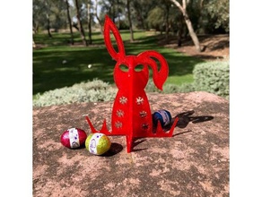 two-faced easter bunny toys games easterbunny design 3d print model - Mito3D