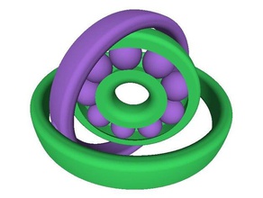 fidget teniendo giroscopio mecánica los juguetes articulados el cojinete de bolas rodamientos juguete flexi flexible gyro cubo polymathic robótica spinning hilado rodamiento 3d print model - Mito3D