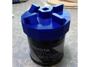 customizable oil filter cap wrench 14 flutes toyota v11 hand tools automotive diy change 3d print model - Mito3D