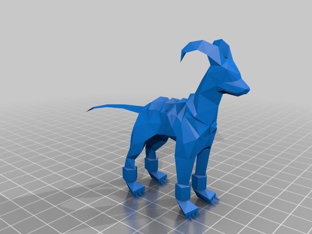houndoom 3d printing low poly pokemon 3D print model - Mito3D