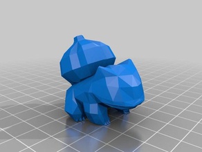 bulbasaur 3d de l'impression low poly pokemon chiffres 3d print model - Mito3D