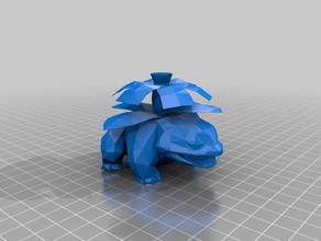 venusaur 3d drucken low-poly pokemon 3d print model - Mito3D