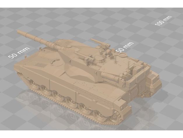 merkava mk 1 vehicles 1300th 15mm 6mm idf israel tank 3D print model - Mito3D