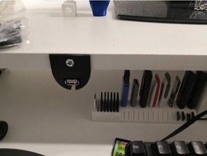 desk usb holder office 3d print model - Mito3D