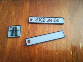 Dienstwagen-tags automotive Autobahn id Schlüssel keychain keyring der Schlüssel-id marker 3d print model - Mito3D
