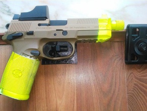 airsoft 4-five holster trigger lock mechanism sport outdoors fnx-45 molle 3d print model - Mito3D