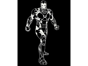 iron man 2d art 2dart avengers ironman marvel 3d print model - Mito3D