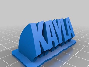 kayla name plate office customized 3d print model - Mito3D