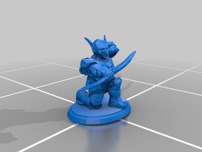 goblins archer multiple poses toy game accessories 28mm 32mm archery dnd goblin race lord rings lotr minatures mini pathfinder short bow shortbow 3d print model - Mito3D