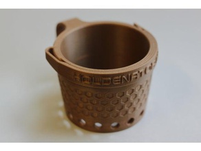 holdenator mk 7 household bag clip holder coffee cup sleeve mug cupholder office 3d print model - Mito3D