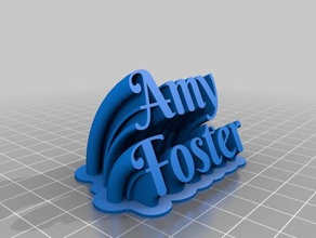 amy foster office personalizzato 3d print model - Mito3D