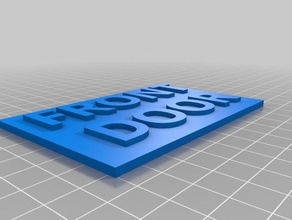 Haustür-Schild Zeichen logos angepasst 3d print model - Mito3D
