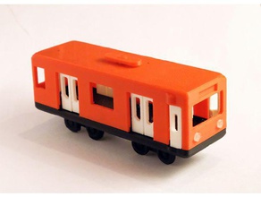 parametric trammetro coach articulated doors toys games subway traincar tramway underground 3d print model - Mito3D