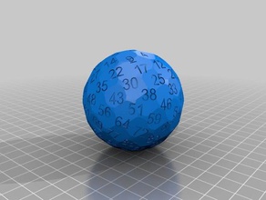 my customized 100-sided die dice 3d print model - Mito3D