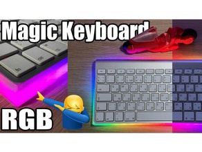 rgb apple magic teclado equipo de freecad el led tira mac wemos d1 mini ws8211 3d print model - Mito3D