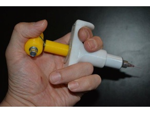 alternative plunger 20mm syringe hand tools assistive device technology ergonomics strain relief extruder holder pump 3d print model - Mito3D