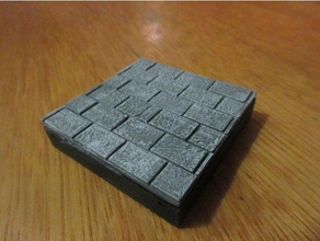 2in floor tile stone brick pattern toy game accessories 3d print model - Mito3D