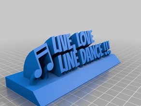 ao vivo loveline dancewith pedestsl office personalizado 3d print model - Mito3D