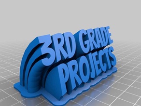 3rd grade projects office customized 3d print model - Mito3D